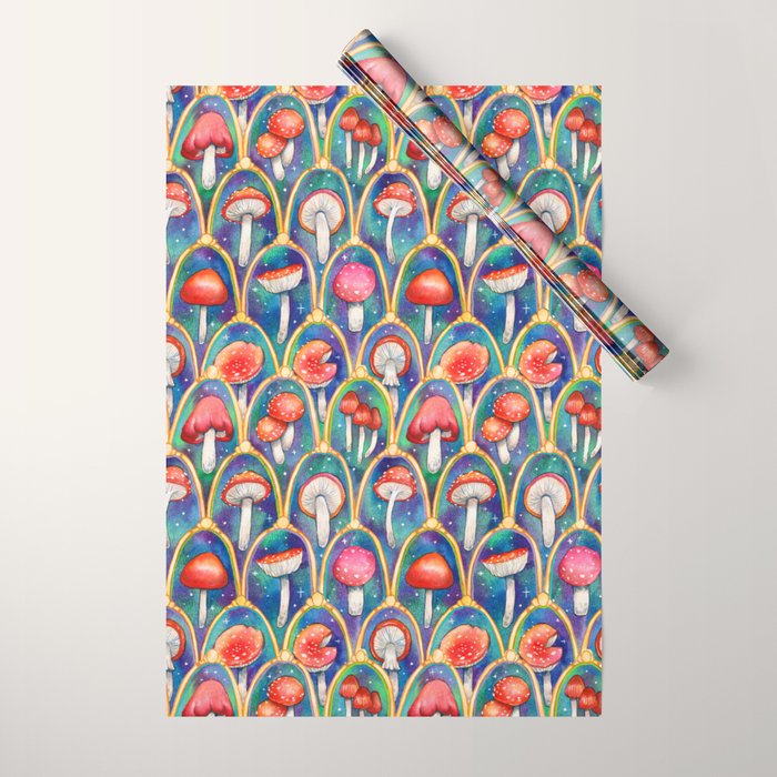 Luxury abstract mushroom pattern - original Wrapping Paper Gallery Image 1