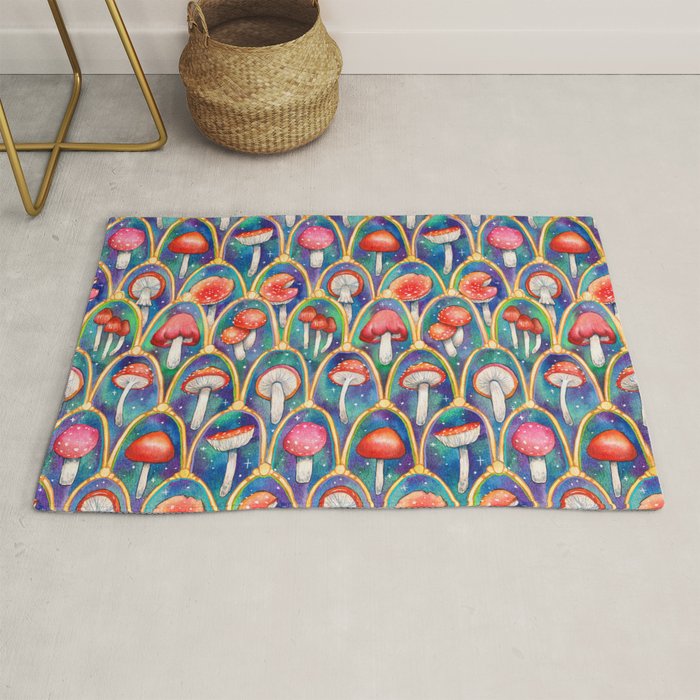 Luxury abstract mushroom pattern - original Rug Gallery Image 1
