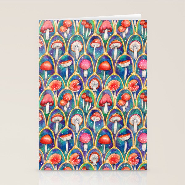 Luxury abstract mushroom pattern - original Stationery Card Gallery Image 2