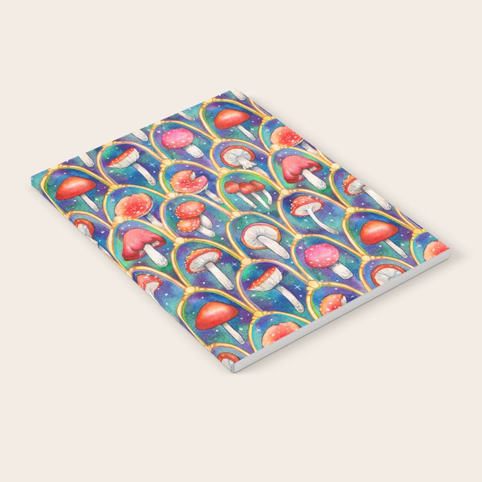 Luxury abstract mushroom pattern - original Notebook Gallery Image 1