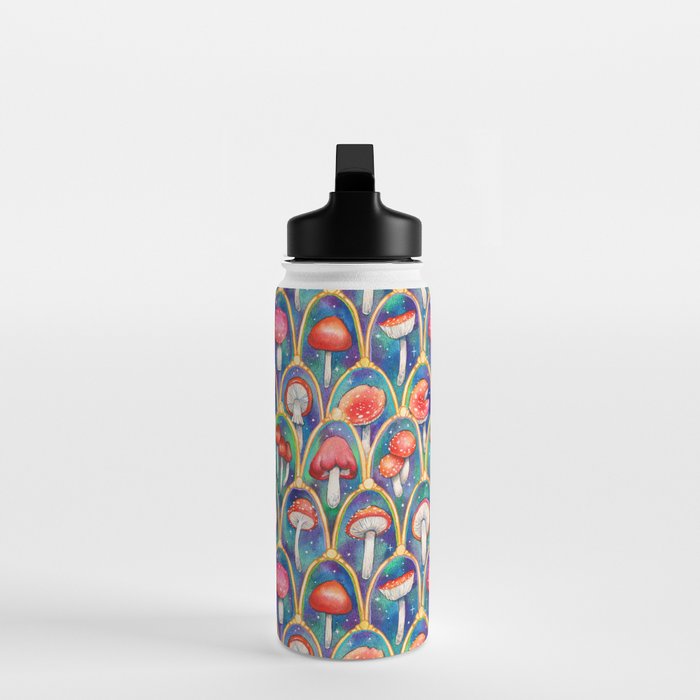 Luxury abstract mushroom pattern - original Water Bottle Gallery Image 3