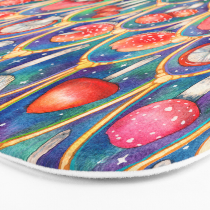 Luxury abstract mushroom pattern - original Bath Mat Gallery Image 3