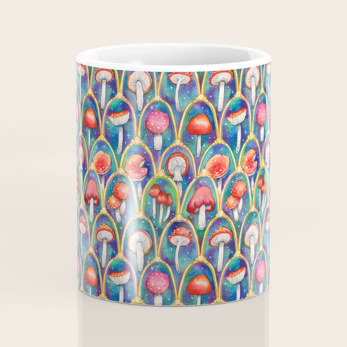 Luxury abstract mushroom pattern - original Coffee Mug Gallery Image 4