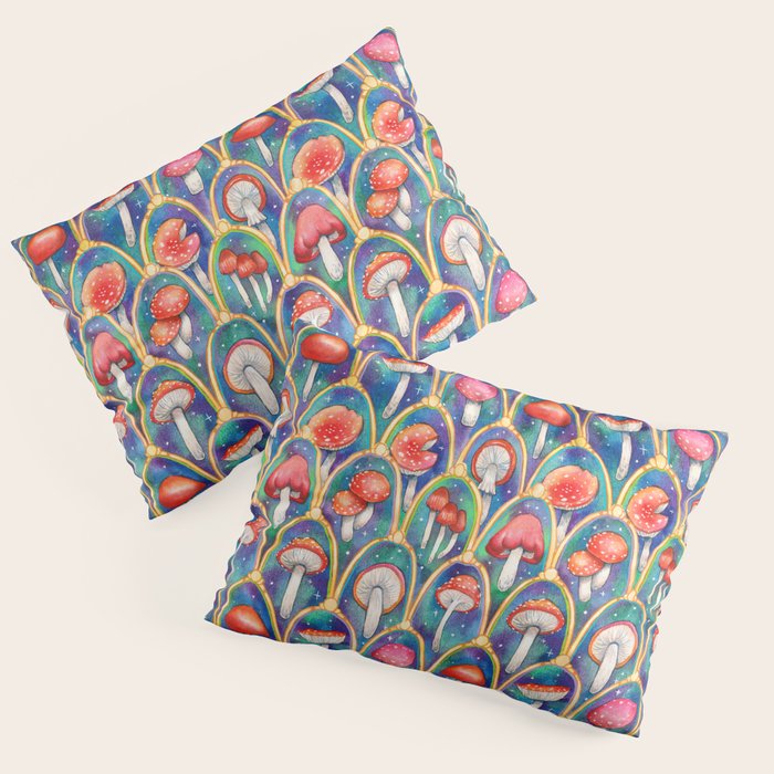 Luxury abstract mushroom pattern - original Pillow Sham Gallery Image 1