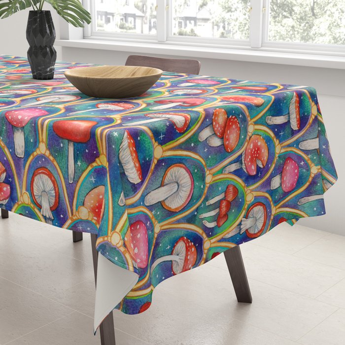 Luxury abstract mushroom pattern - original Tablecloth Gallery Image 3