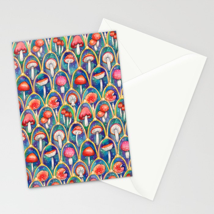Luxury abstract mushroom pattern - original Stationery Card Gallery Image 2