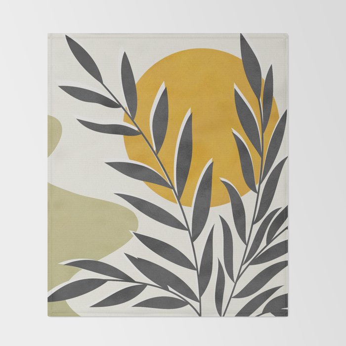Plant Design 01 Throw Blanket Gallery Image 2