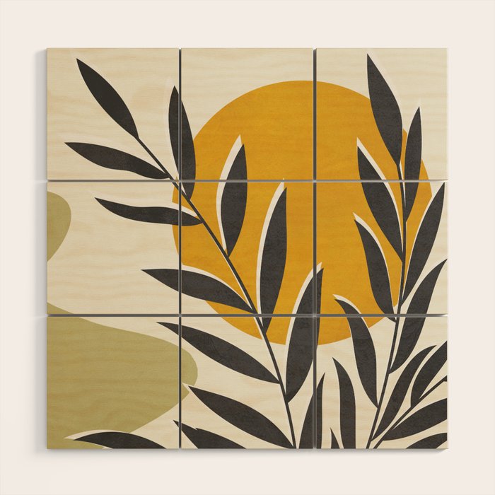 Plant Design 01 Wood Wall Art Gallery Image 1