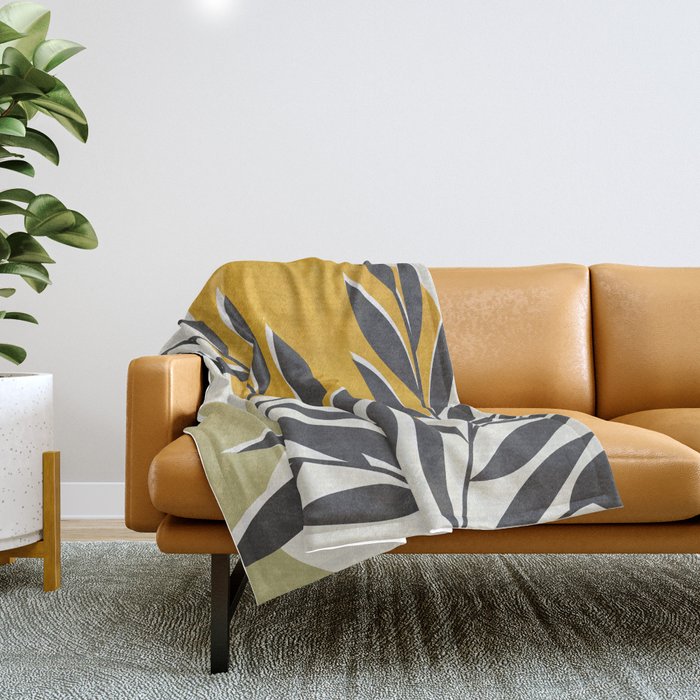 Plant Design 01 Throw Blanket Gallery Image 1