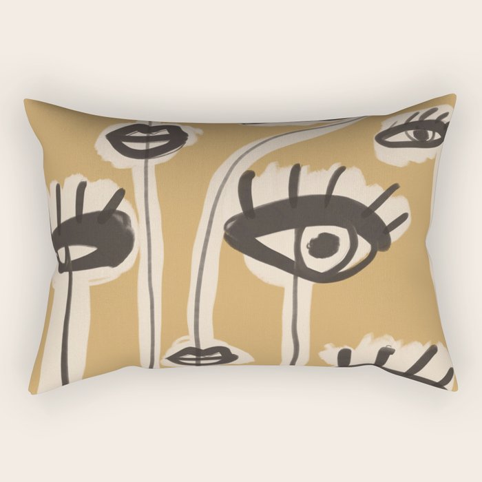 Abstract line art eyes 11 Rectangular Pillow Gallery Image 2