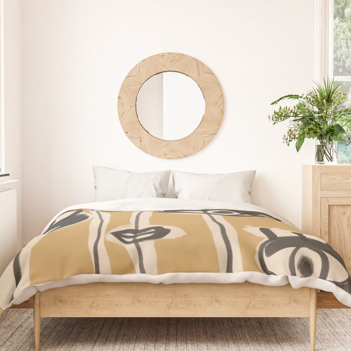 Abstract line art eyes 11 Duvet Cover Gallery Image 3