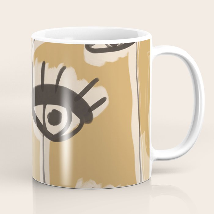 Abstract line art eyes 11 Coffee Mug Gallery Image 1