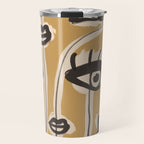 Abstract line art eyes 11 Travel Mug Gallery Image 1