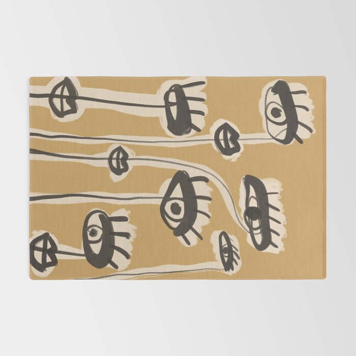 Abstract line art eyes 11 Rug Gallery Image 2