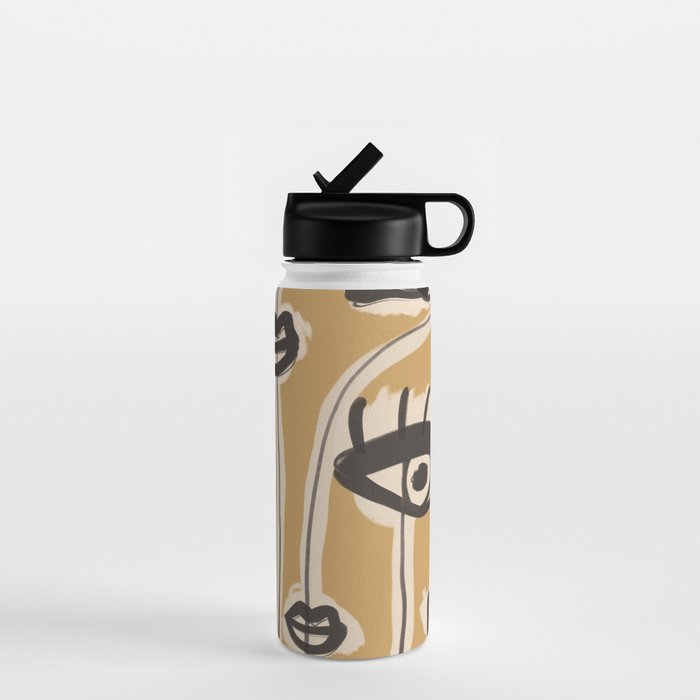 Abstract line art eyes 11 Water Bottle Gallery Image 1