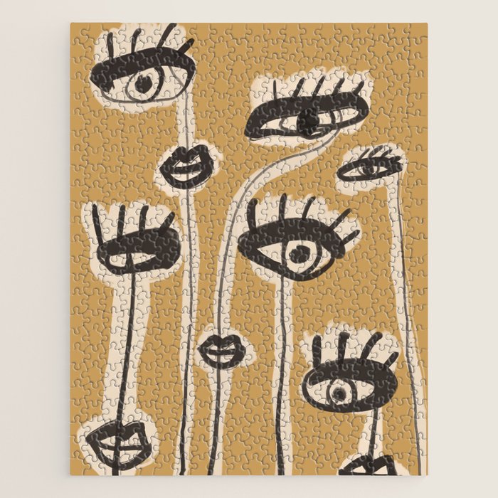 Abstract line art eyes 11 Jigsaw Puzzle Gallery Image 1
