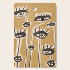 Abstract line art eyes 11 Cutting Board Gallery Image 1