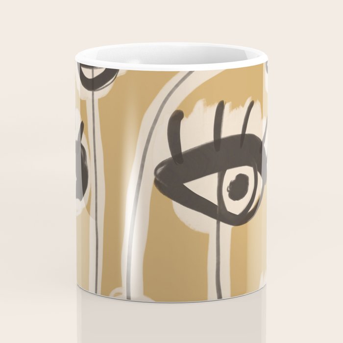 Abstract line art eyes 11 Coffee Mug Gallery Image 4