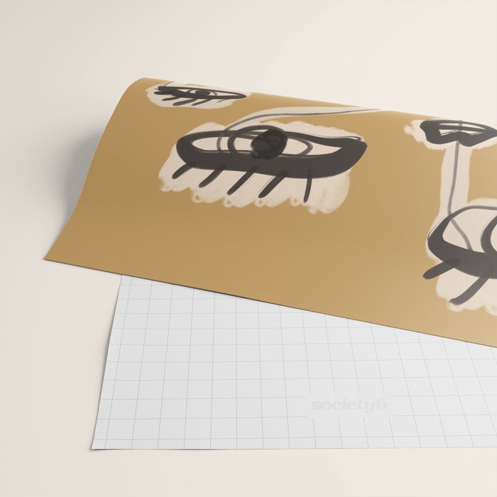 Abstract line art eyes 11 Wrapping Paper Gallery Image 2