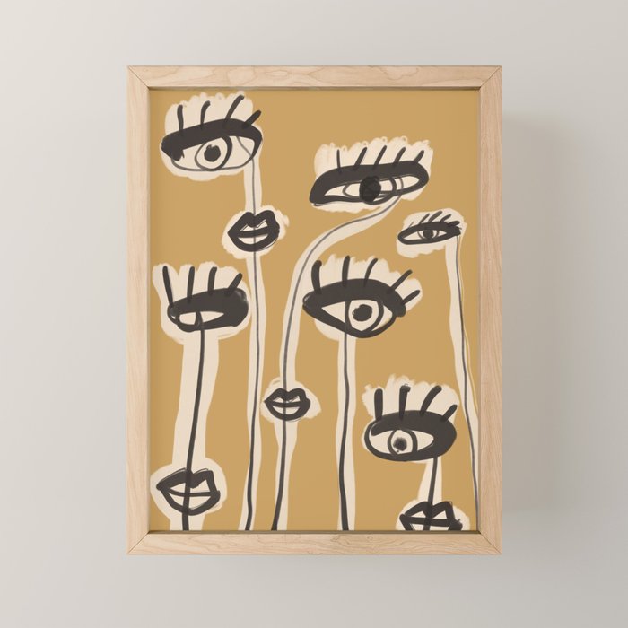 Abstract line art eyes 11 Mini Art Print Gallery Image 1