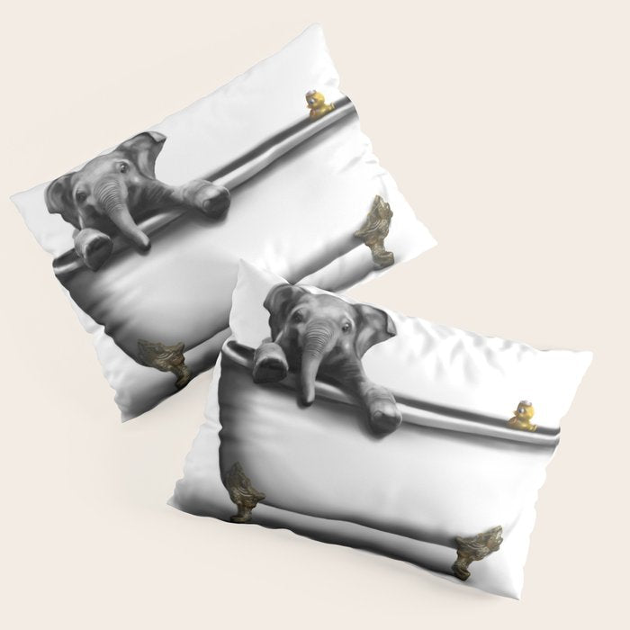 Elephant in Bath Pillow Sham Gallery Image 3