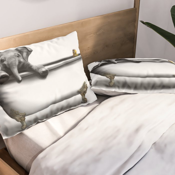 Elephant in Bath Pillow Sham Gallery Image 2