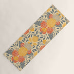Warm Yellow, Orange & Blue Floral Yoga Mat Gallery Image 1