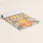 Warm Yellow, Orange & Blue Floral Yoga Mat Gallery Image 2