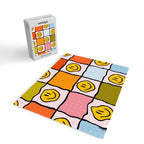 Rainbow Happy Face Checkered Print Jigsaw Puzzle Gallery Image 2