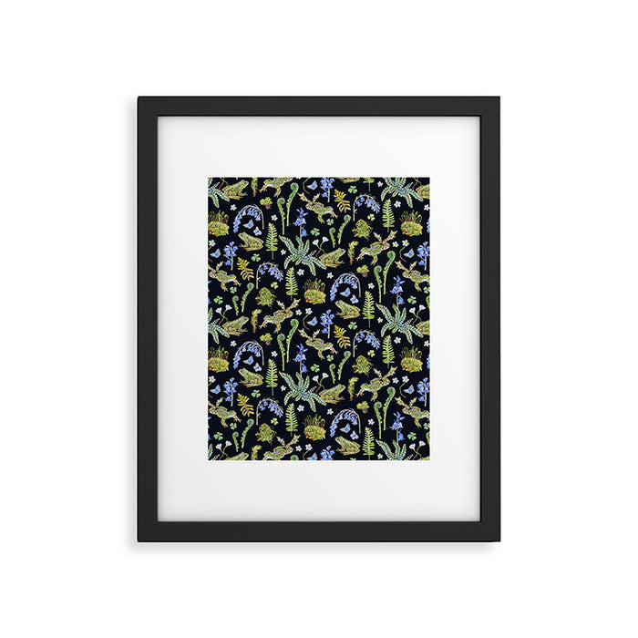 Frolicking Frogs and Ferns Framed Art Print Gallery Image 1