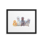 Silkie Chicken Huddle Framed Art Print Gallery Image 5