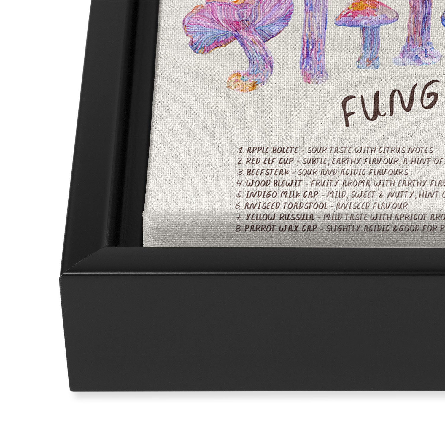 Wild Mushroom Rainbow - Neutral Framed Canvas Print Gallery Image 3