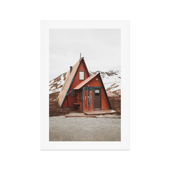Red Cabin Art Print Gallery Image 1