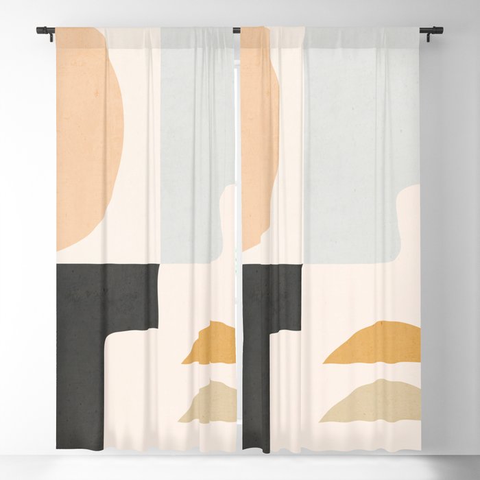 Modern Abstract Art 3 Window Curtain Gallery Image 1