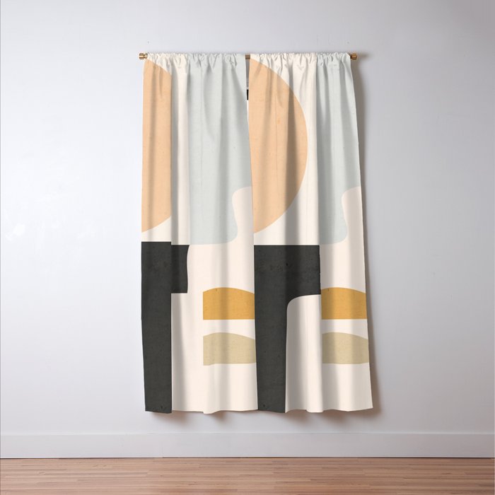Modern Abstract Art 3 Window Curtain Gallery Image 3