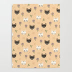 Cat Faces and Flowers Poster Gallery Image 4