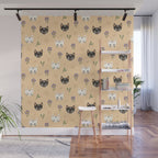 Cat Faces and Flowers Wall Mural Gallery Image 1