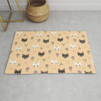 Cat Faces and Flowers Rug Gallery Image 1