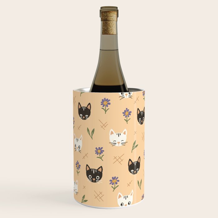 Cat Faces and Flowers Wine Chiller Gallery Image 3