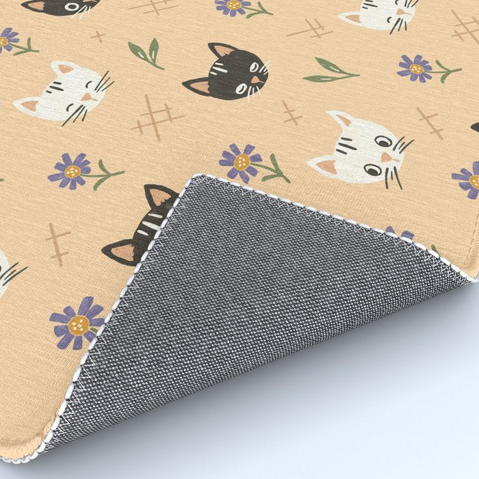 Cat Faces and Flowers Rug Gallery Image 4