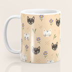 Cat Faces and Flowers Coffee Mug Gallery Image 3