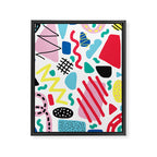 Memphis Pop Framed Canvas Print Gallery Image 6