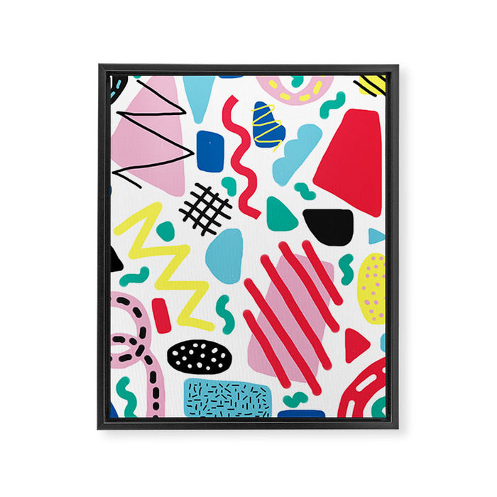 Memphis Pop Framed Canvas Print Gallery Image 1