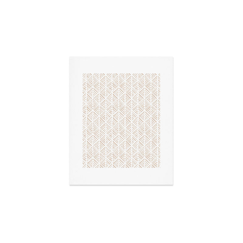 Abstract Leaf Pattern in Tan Art Print Gallery Image 1