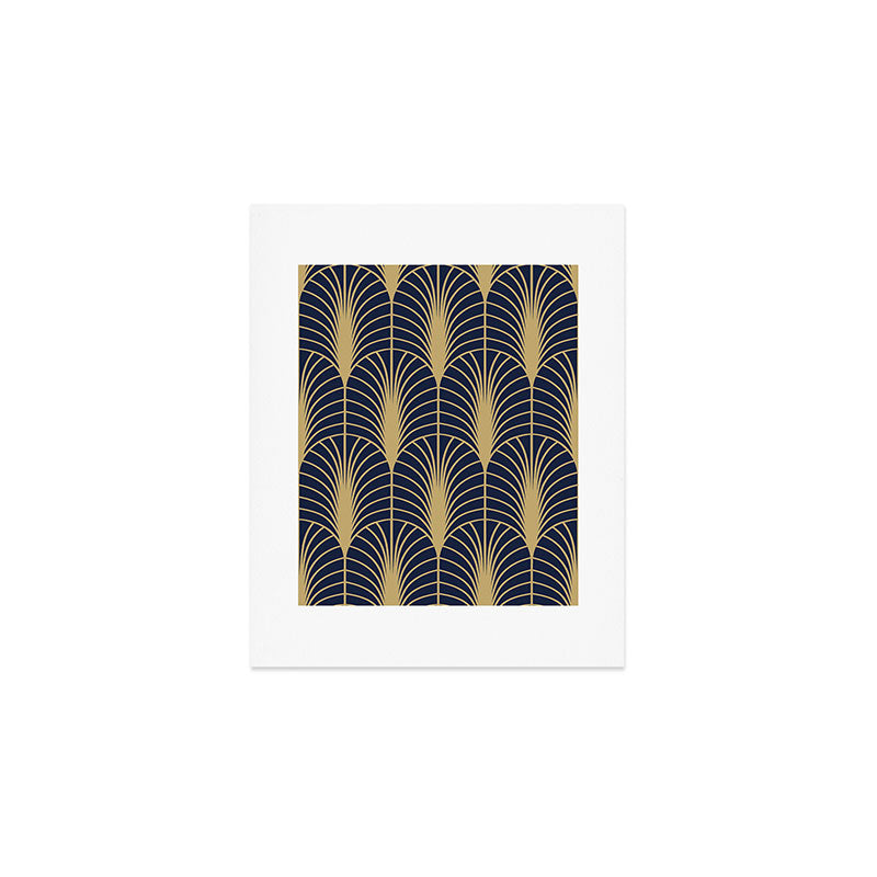 Arches in Navy and Gold Art Print Gallery Image 1