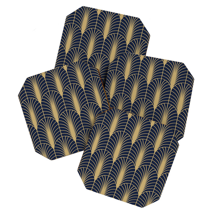 Arches in Navy and Gold Coaster Gallery Image 1