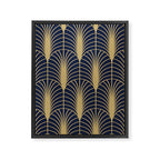 Arches in Navy and Gold Framed Canvas Print Gallery Image 8