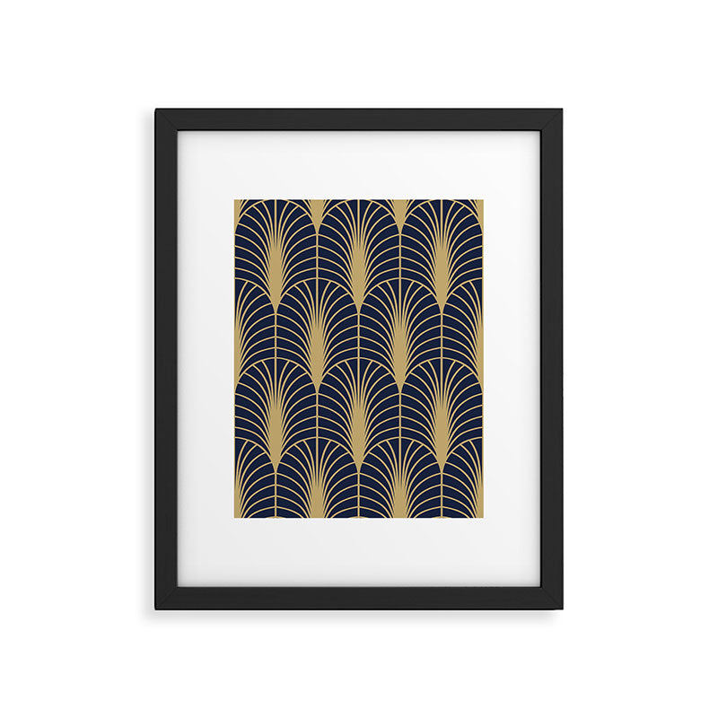 Arches in Navy and Gold Framed Art Print Gallery Image 6