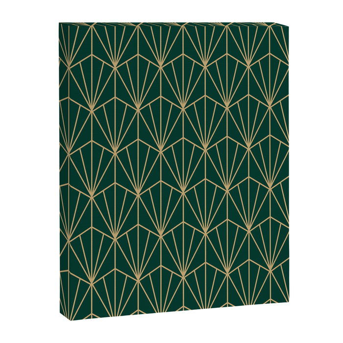 Art Deco Vector in Green and Gold Canvas Print Gallery Image 1