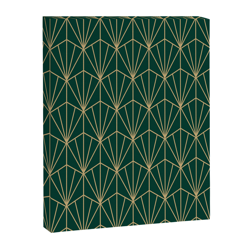 Art Deco Vector in Green and Gold Canvas Print Gallery Image 8